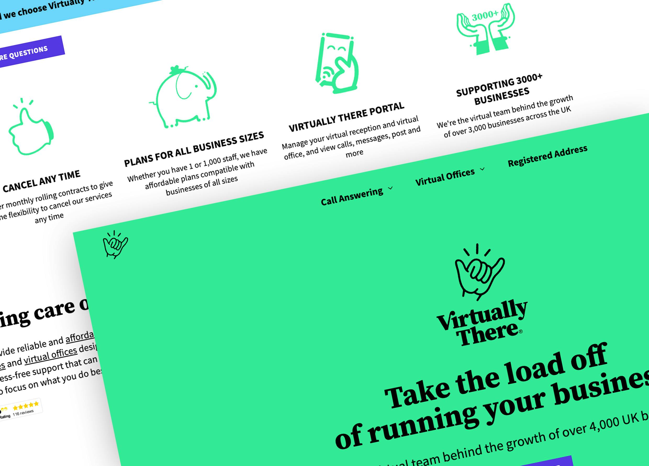Virtually there website design