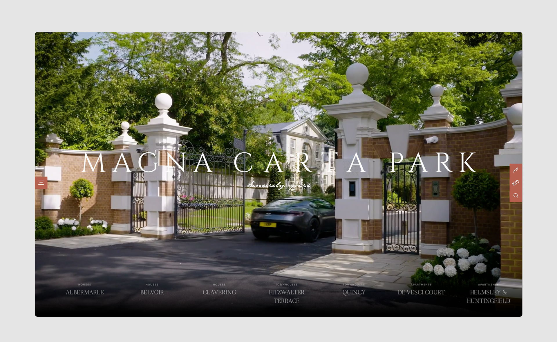 Magna Carta Park site homepage design